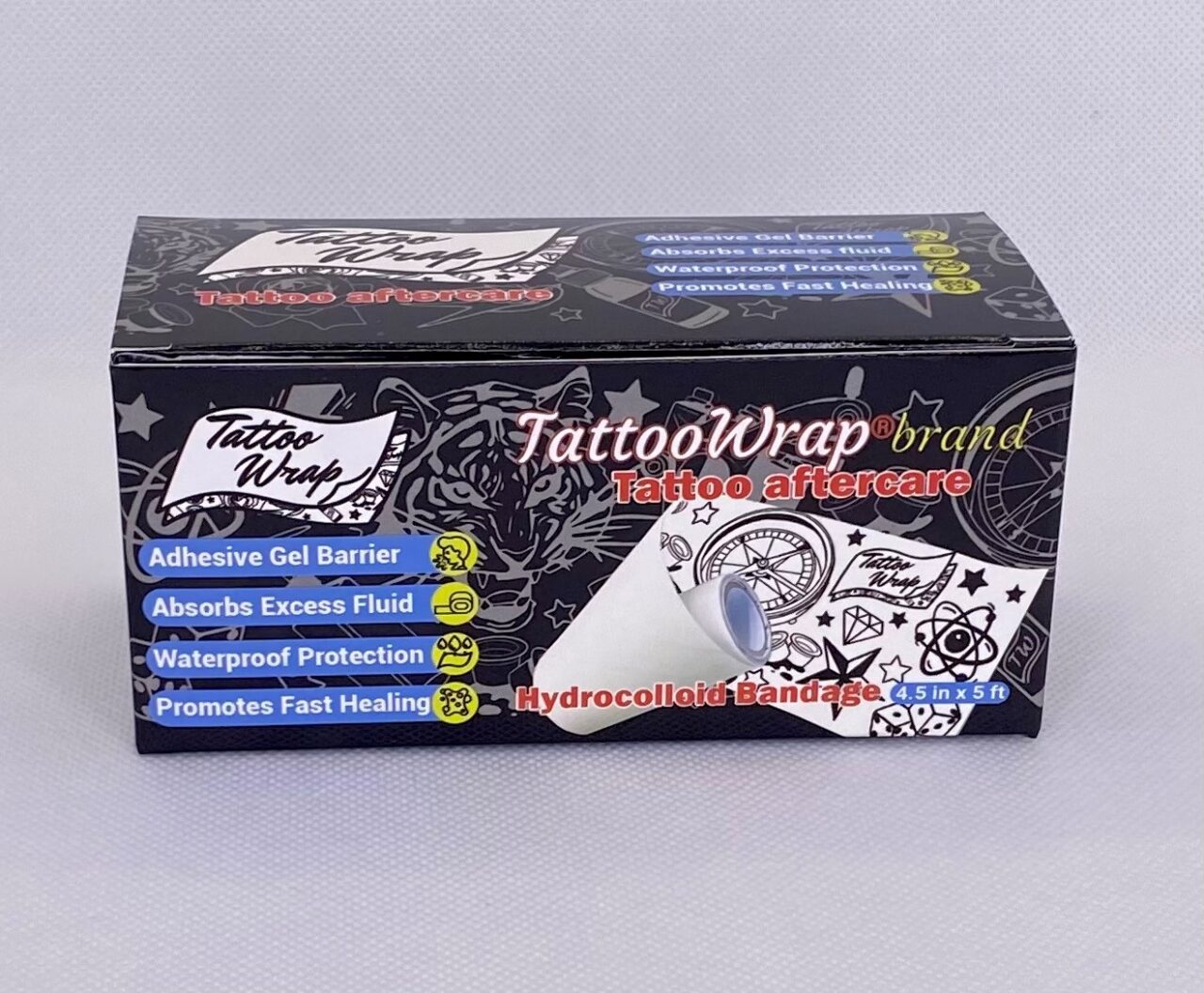 Tattoo Wrap – Hydrocolloid Tattoo aftercare dressing for tattoos ″x5′ ft  roll – Tattoo Wrap