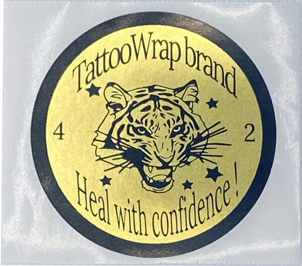 Tattoo Wrap Branded Classic Tiger Gold Foil Stickers